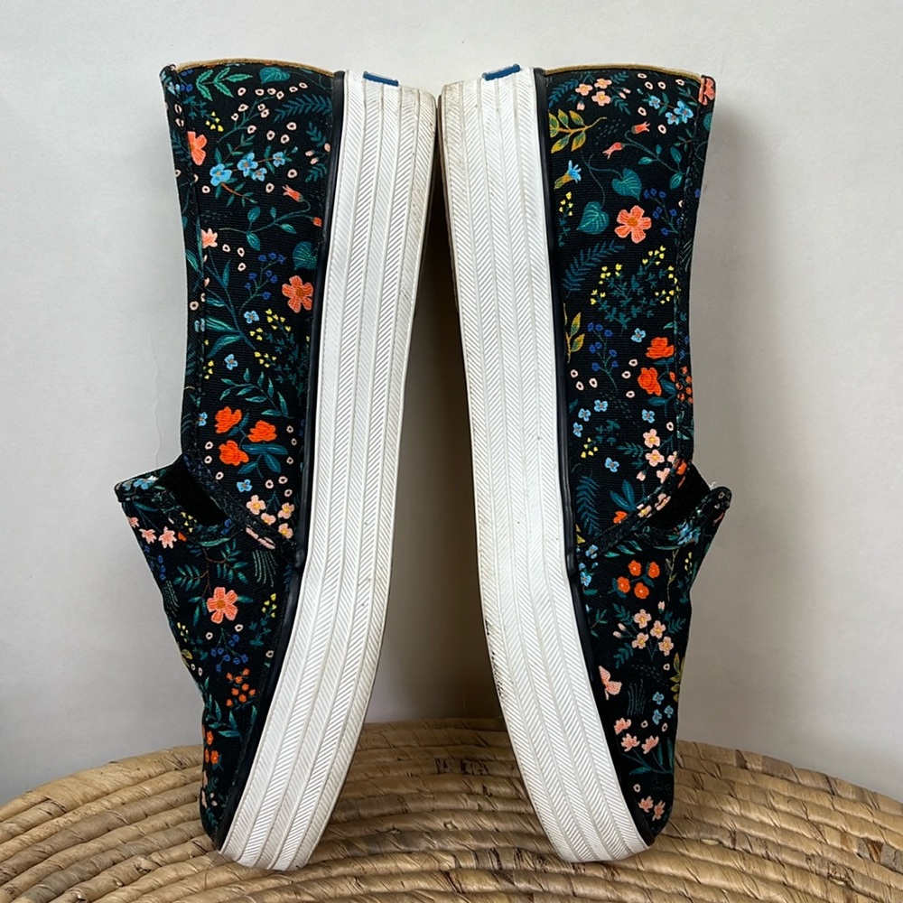 Keds Women's Black Floral Slip-On Sneakers - Picture 6 of 8